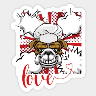 I love dog, puppy mom. Sticker